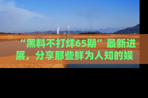 “黑料不打烊65期”最新进展，分享那些鲜为人知的娱乐八卦