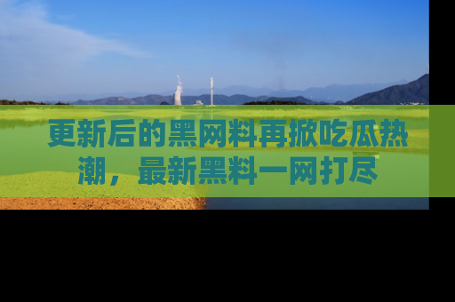 更新后的黑网料再掀吃瓜热潮，最新黑料一网打尽