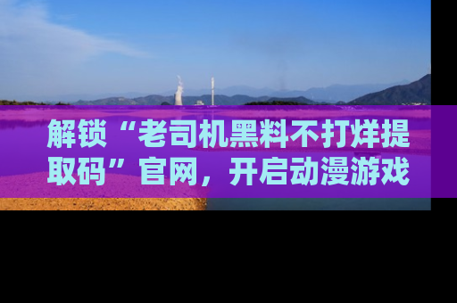 解锁“老司机黑料不打烊提取码”官网，开启动漫游戏的新次元之旅！