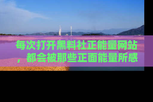 每次打开黑料社正能量网站，都会被那些正面能量所感染，一起加入不打烊的快乐吧！
