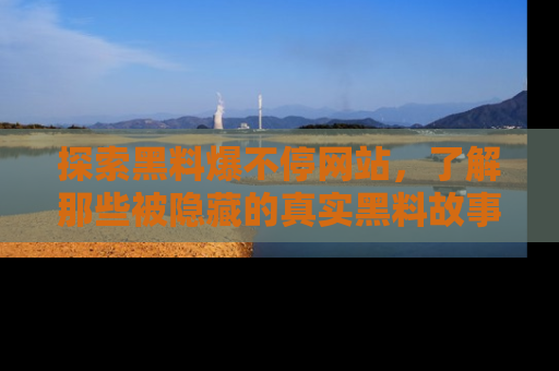 探索黑料爆不停网站，了解那些被隐藏的真实黑料故事