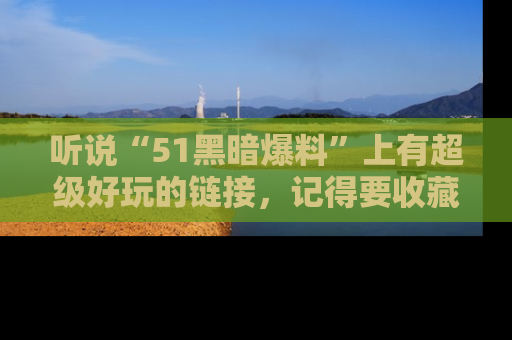 听说“51黑暗爆料”上有超级好玩的链接，记得要收藏哦！