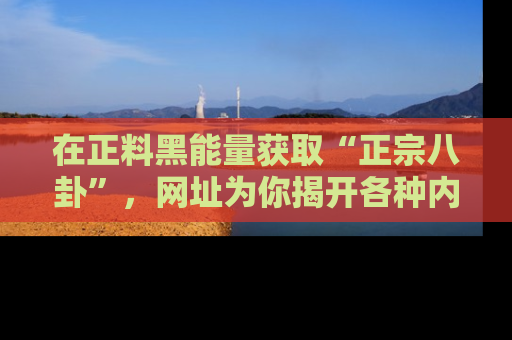 在正料黑能量获取“正宗八卦”,网址为你揭开各种内幕故事!